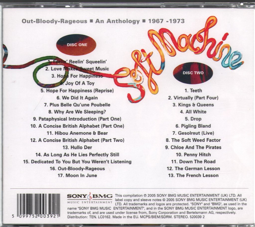 Soft Machine - Out-Bloody-Rageous An Anthology 1967-1973 - Double Cd