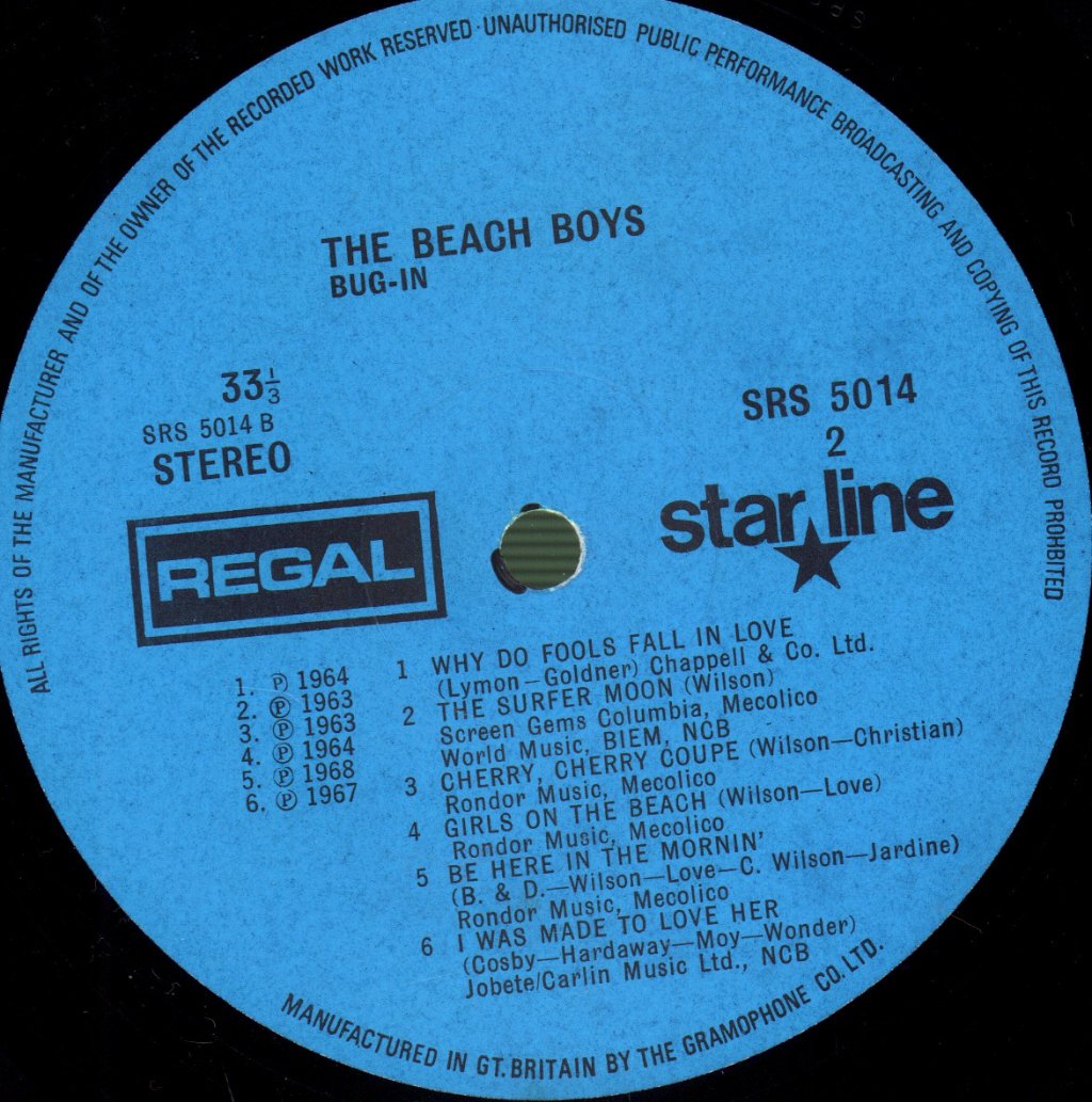 Beach Boys - Bug In - Lp