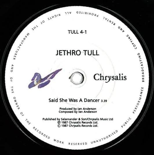 Jethro Tull - Said She Was A Dancer - 7 Inch