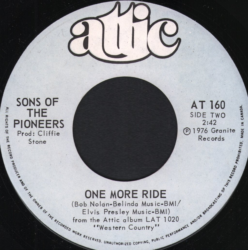 Sons Of The Pioneers - Indian Woman - 7 Inch