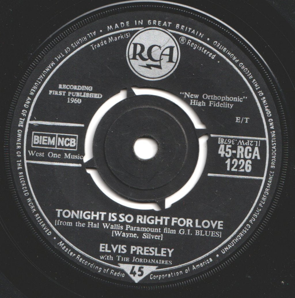 Elvis Presley - Wooden Heart - 7 Inch