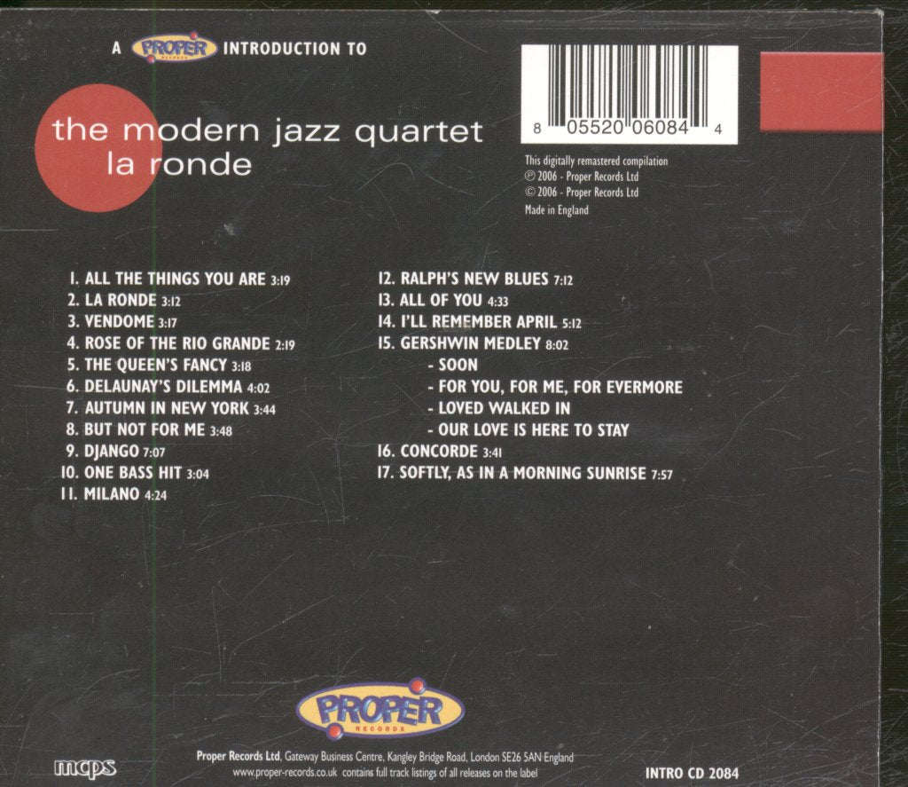 Modern Jazz Quartet - La Ronde - Cd