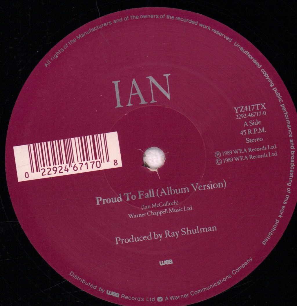 Ian Mcculloch - Proud To Fall - 12 Inch