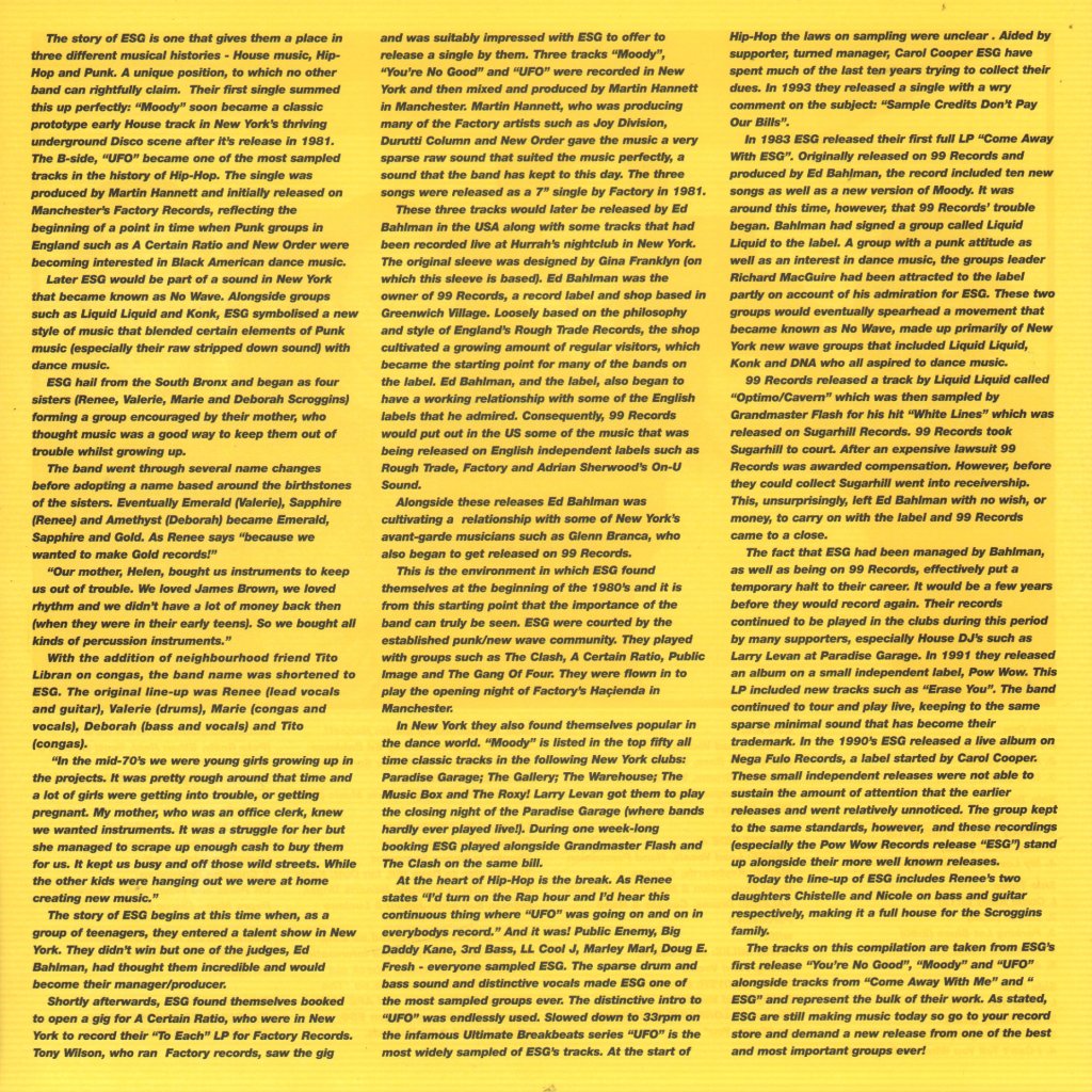 ESG - A South Bronx Story - Double Lp