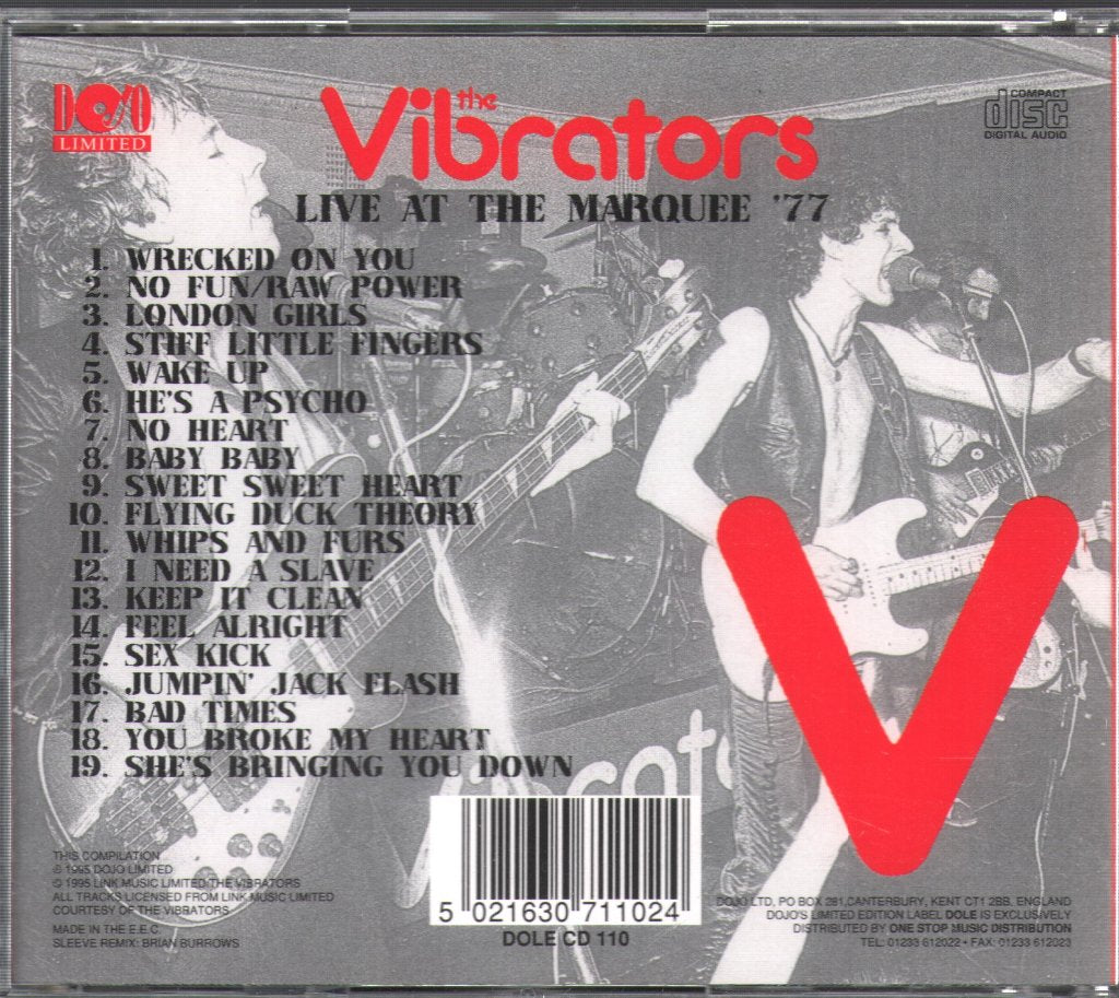 Vibrators - Live At The Marquee '77 - Cd
