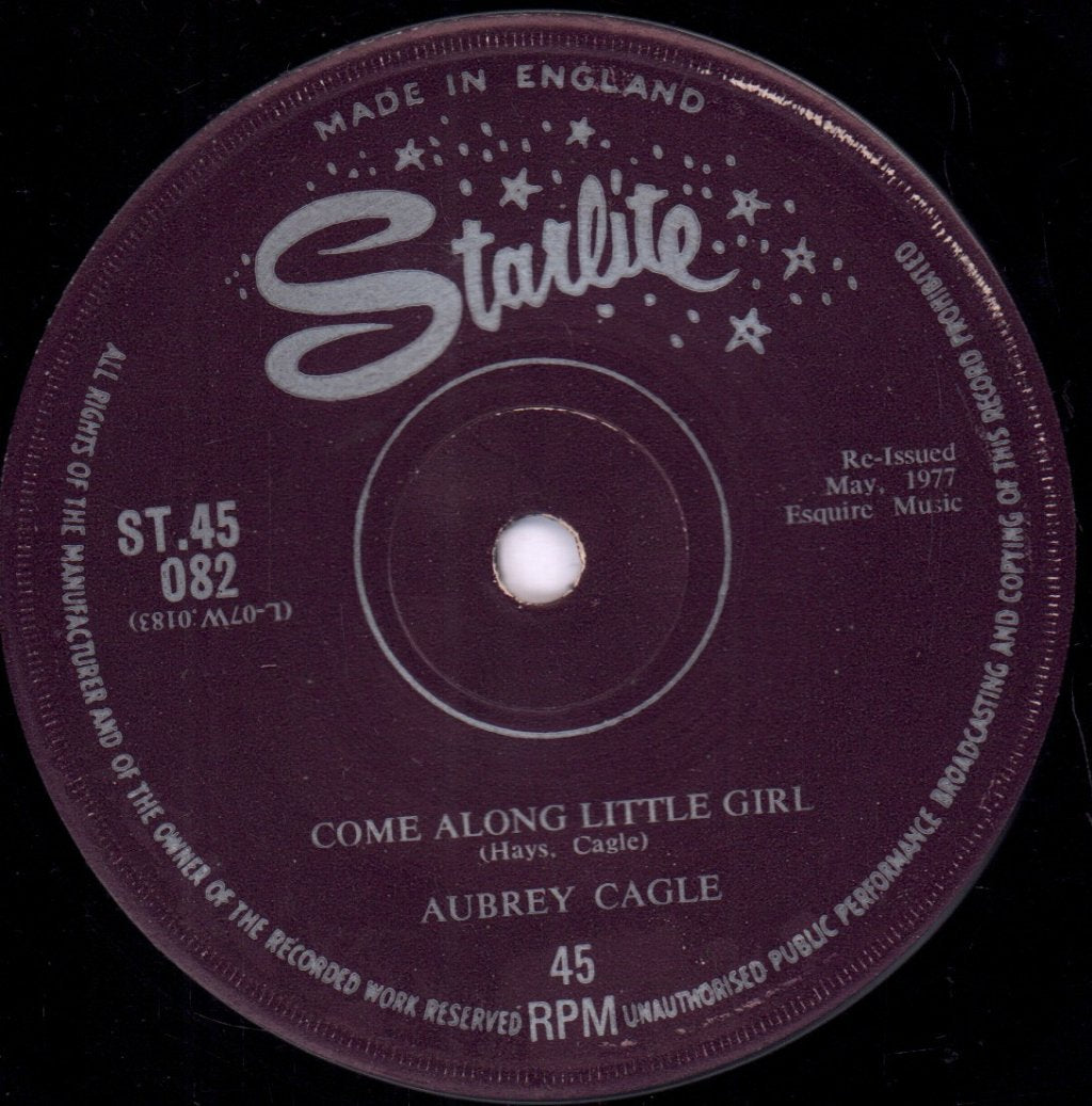 Aubrey Cagle - Come Along Little Girl - 7 Inch