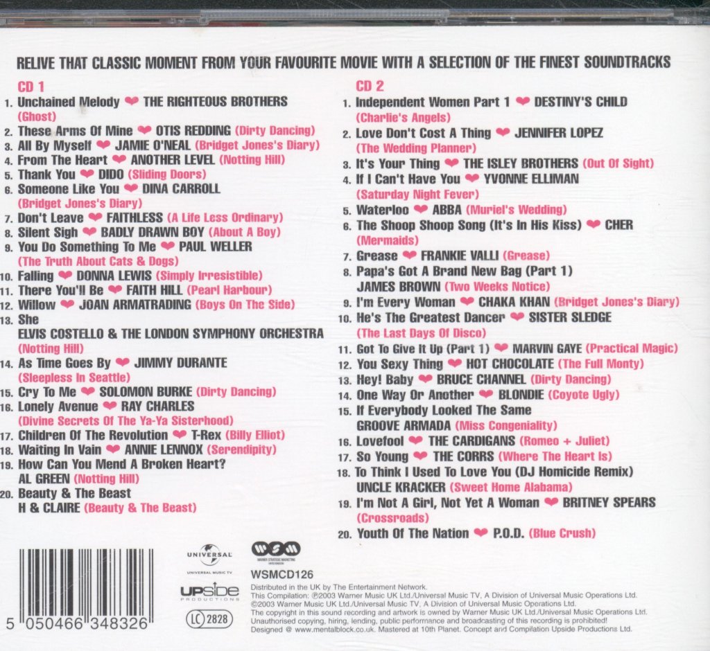Various Artists - Chick Flicks - The Sequel - Double Cd