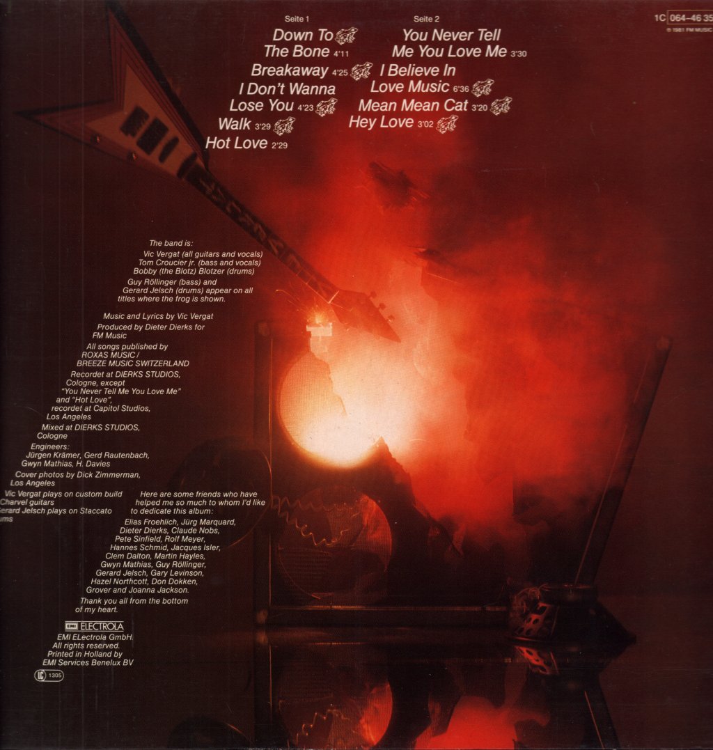Vic Vergat - Down To The Bone - Lp