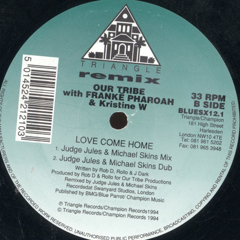 Our Tribe - Love Come Home Remixes - 12 Inch