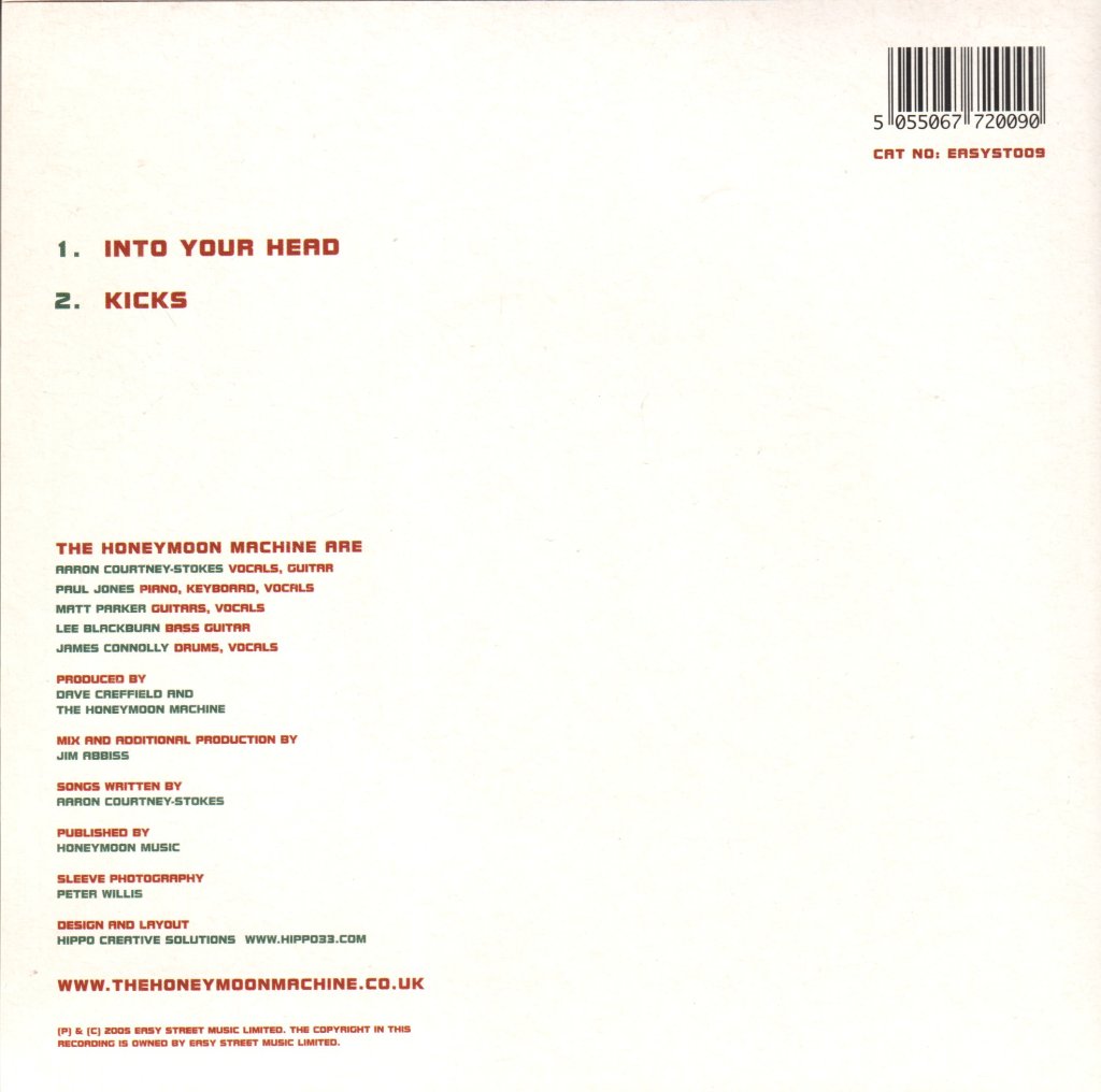 Honeymoon Machine - Into Your Head - 7 Inch