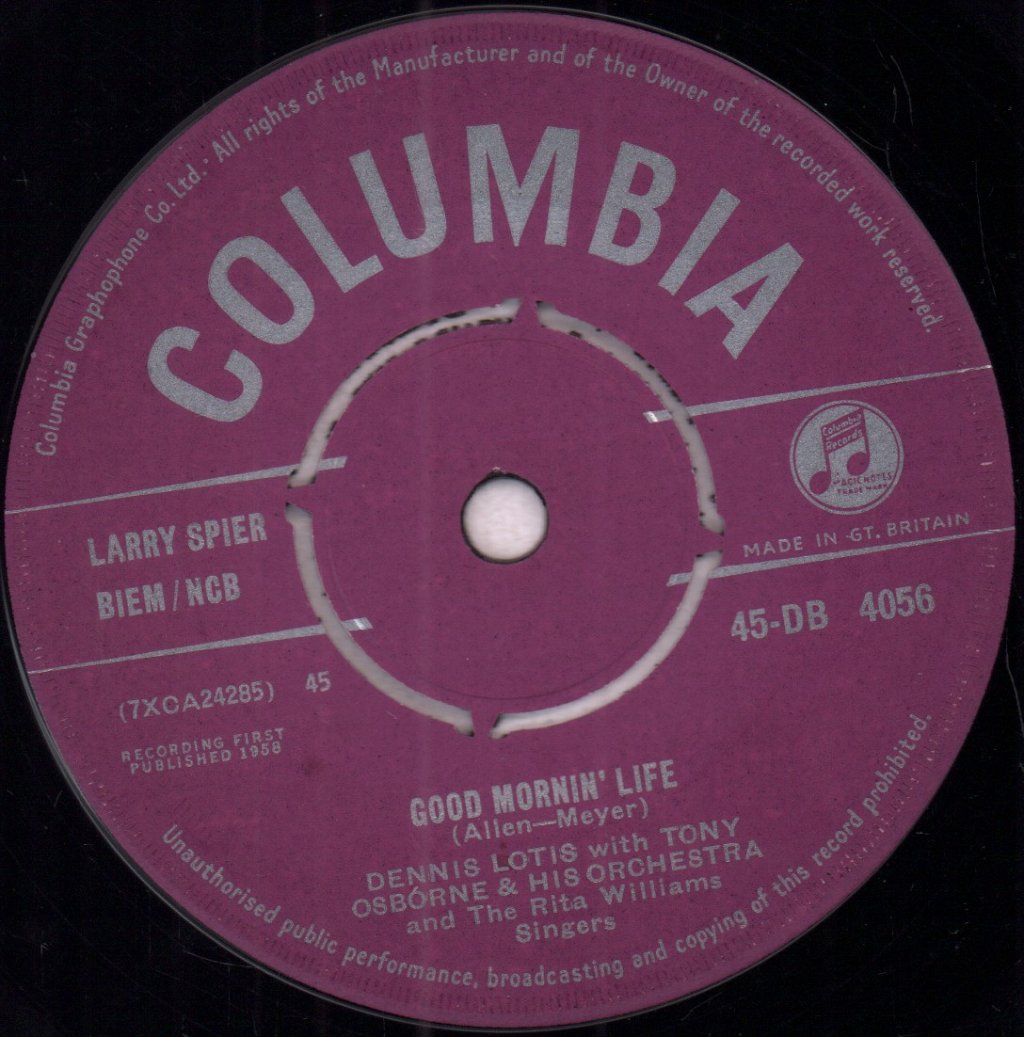 dennis lotis with tony osborne - Good Mornin' Life - 7 Inch