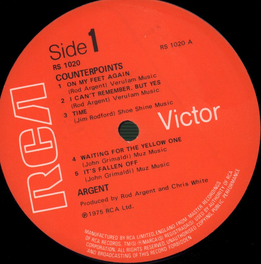 Argent - Counterpoints - Lp