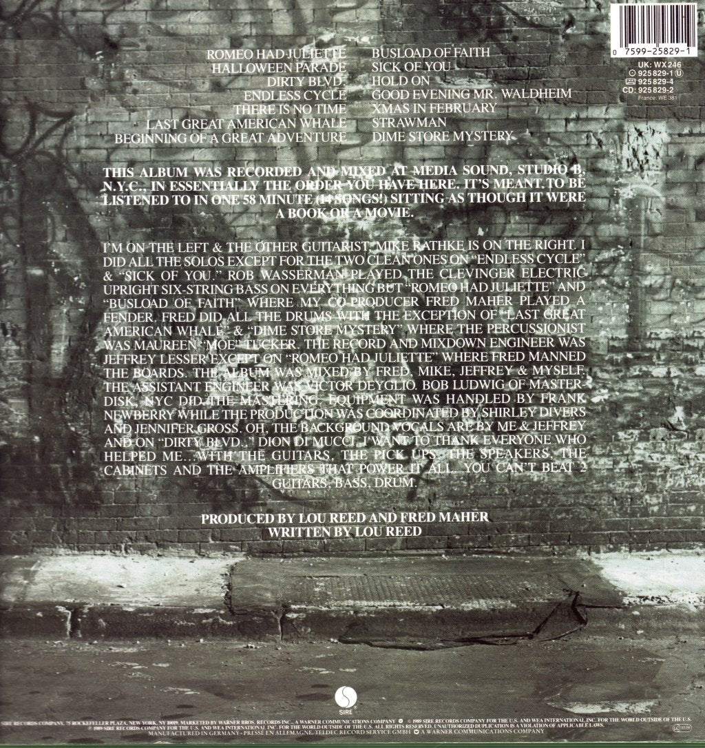 Lou Reed - New York - Lp