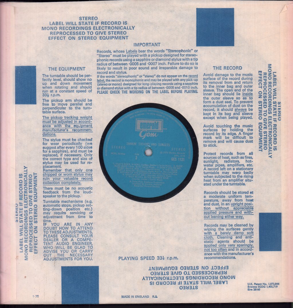 Shakin Stevens And The Sunsets - Shakin Stevens And The Sunsets - Lp