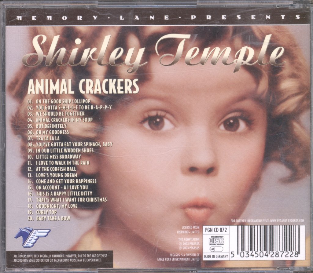 Shirley Temple - Animal Crackers - Cd