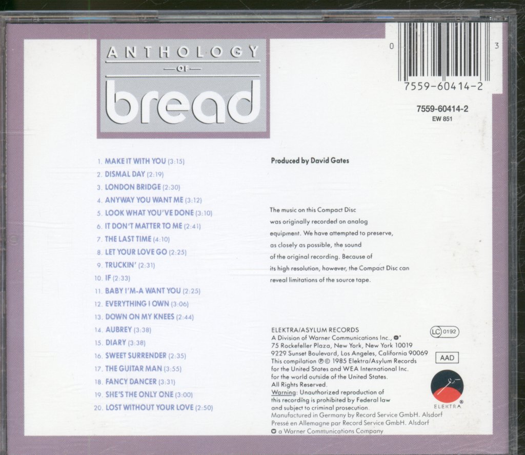 Bread - Anthology Of Bread - Cd