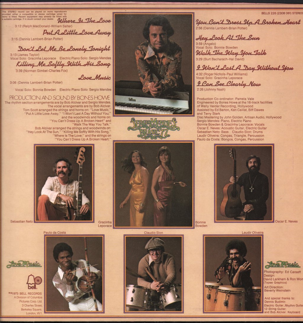 Sergio Mendes And Brasil 77 - Love Music - Lp