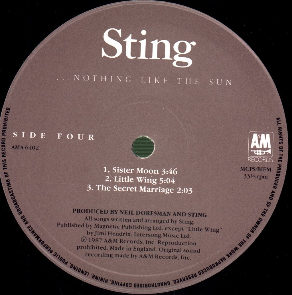 Sting - Nothing Like The Sun - Double Lp