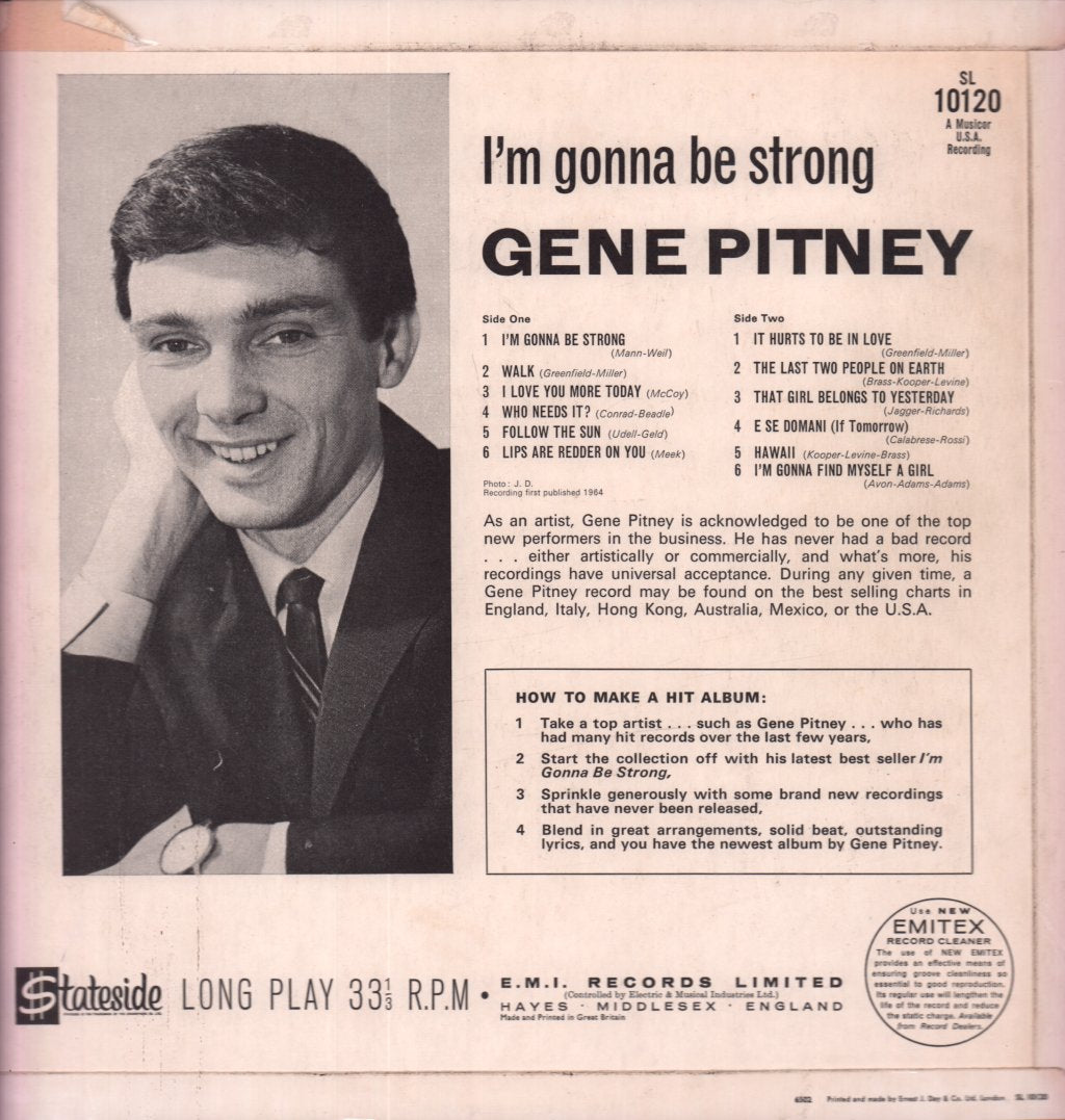 Gene Pitney - I'm Gonna Be Strong - Lp