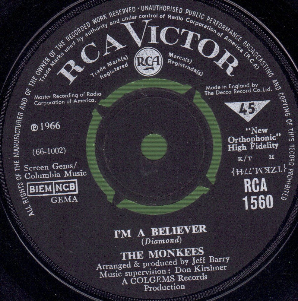 Monkees - I'm A Believer - 7 Inch