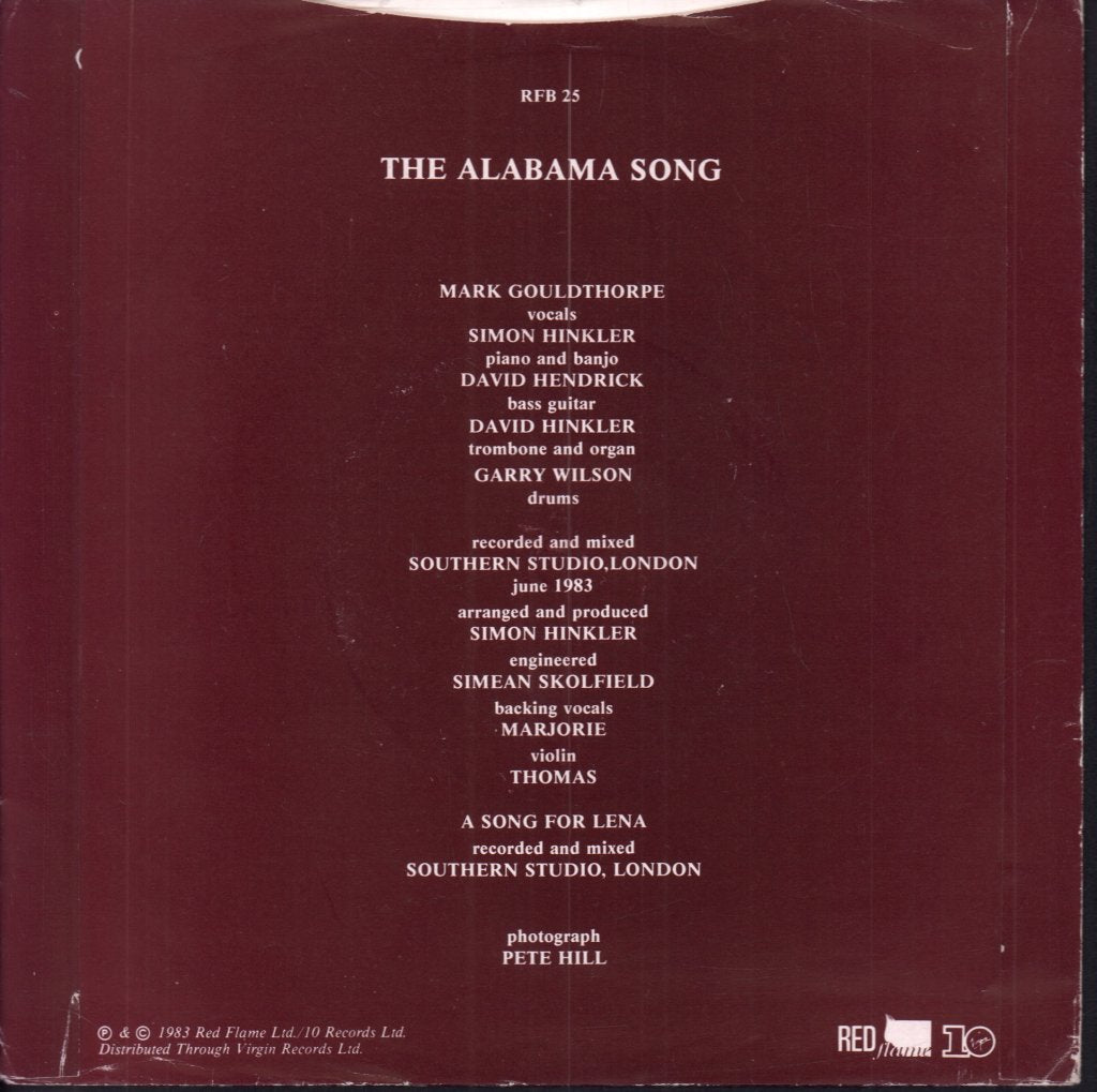 Artery - Alabama Song - 7 Inch