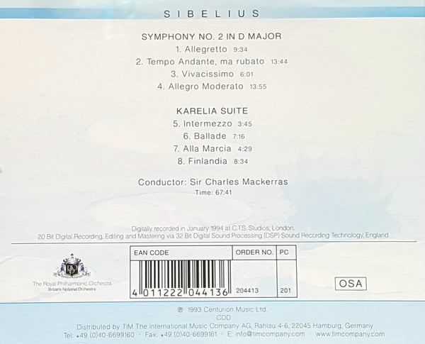 Sir Charles Mackerras /  Royal Philharmonic Orchestra - Sibelius - Cd