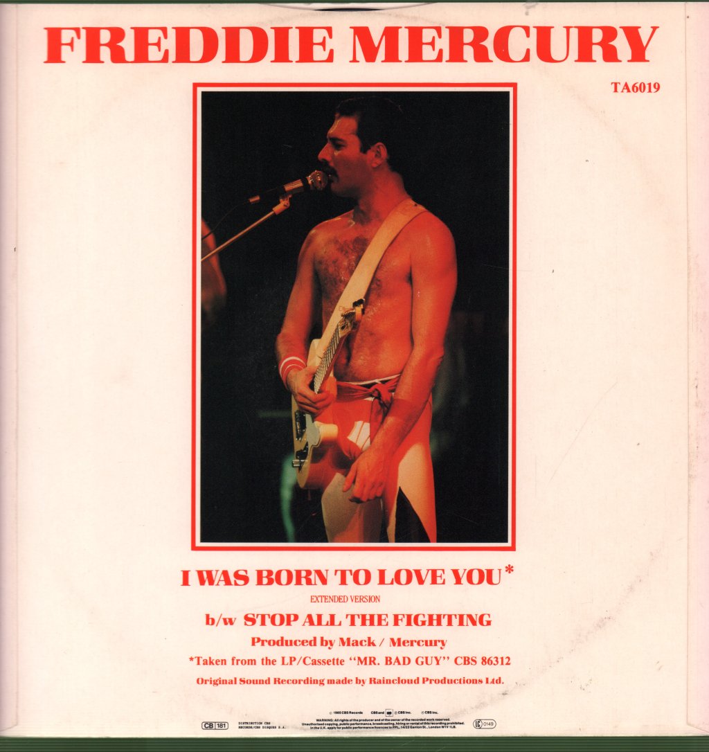 Freddie Mercury - I Was Born To Love You - 12 Inch