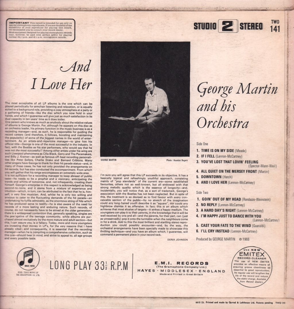 George Martin And His Orchestra - And I Love Her - Lp