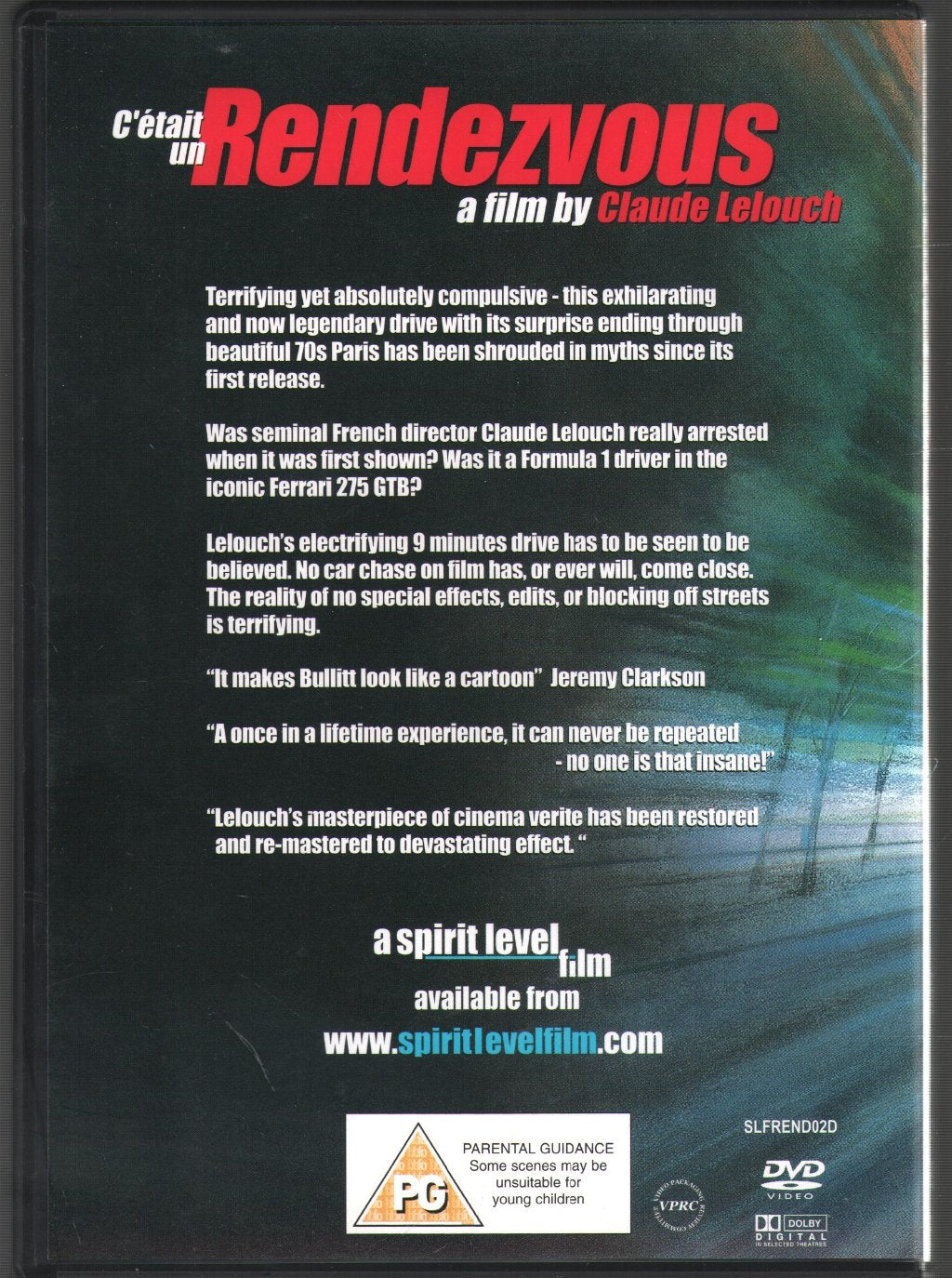 C'était Un Rendezvous - A film by Claude Lelonch - Dvd