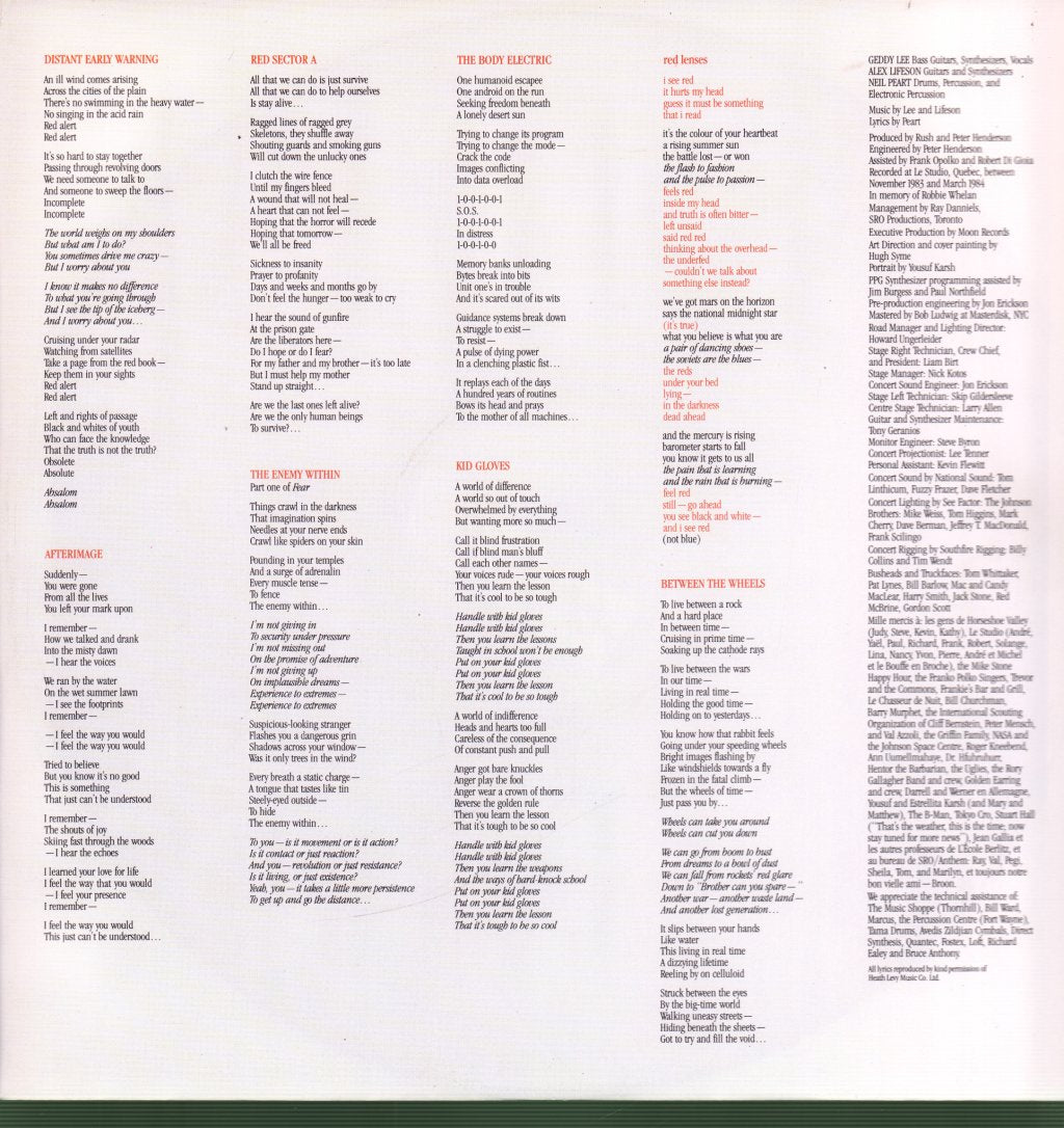 Rush - Grace Under Pressure - Lp