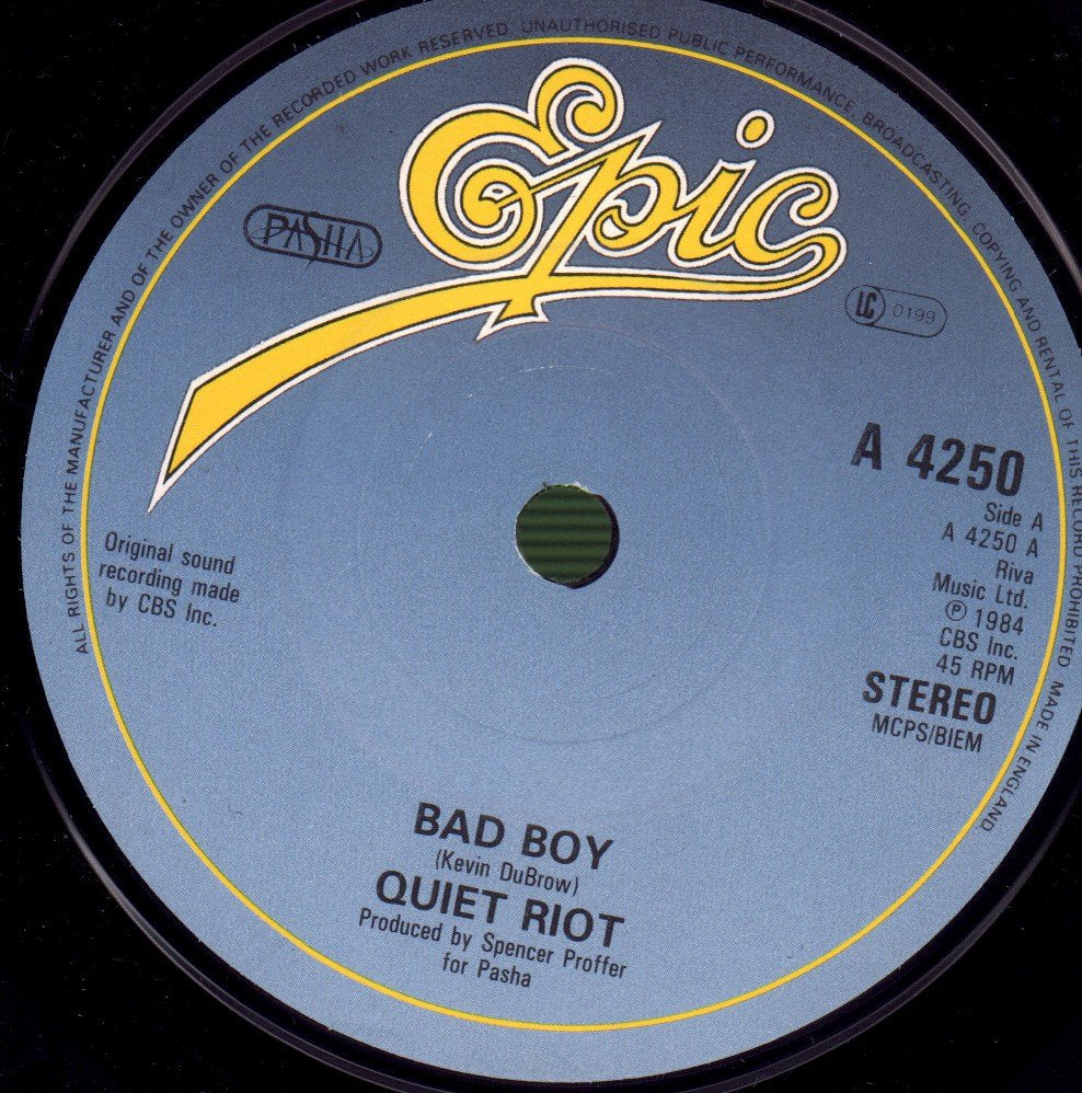 Quiet Riot - Bad Boy - 7 Inch