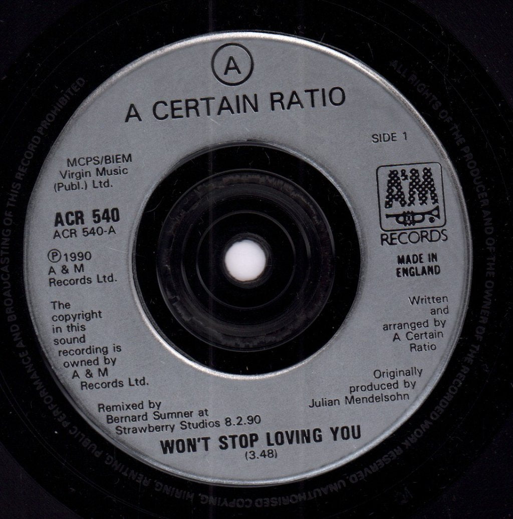 A Certain Ratio - Won't Stop Loving You - 7 Inch