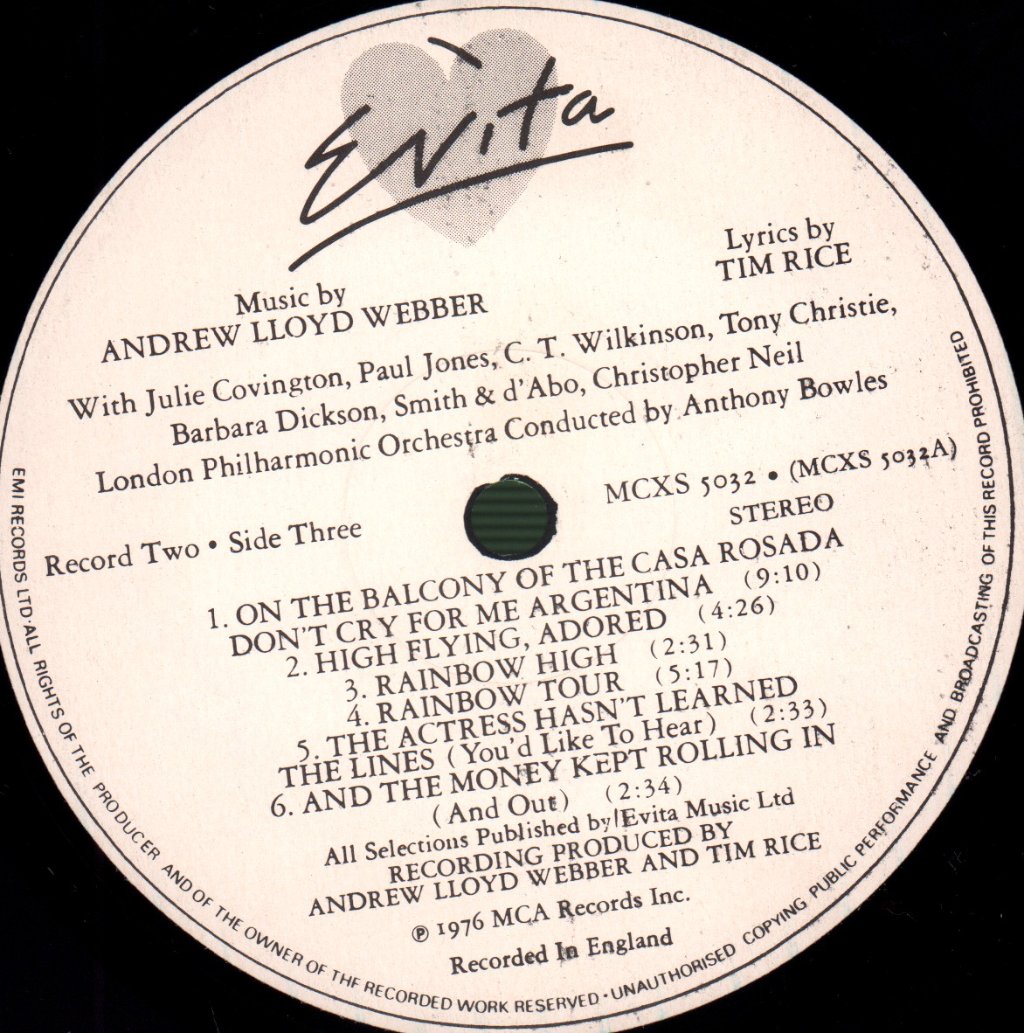 Evita - Soundtrack - Double Lp