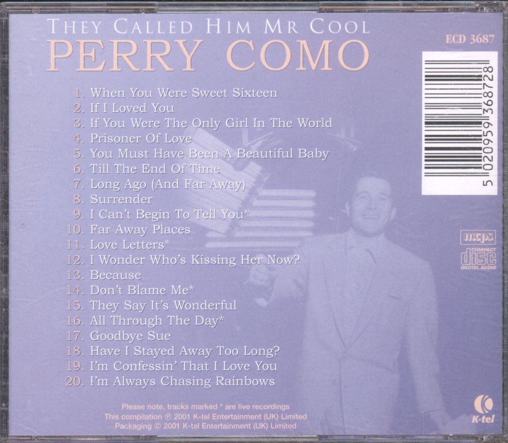 Perry Como - They Called Him Mr. Cool - Cd