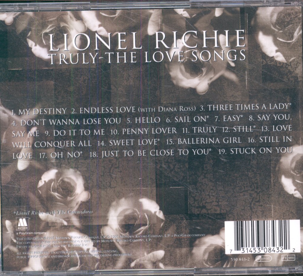 Lionel Richie - Truly - The Love Songs - Cd
