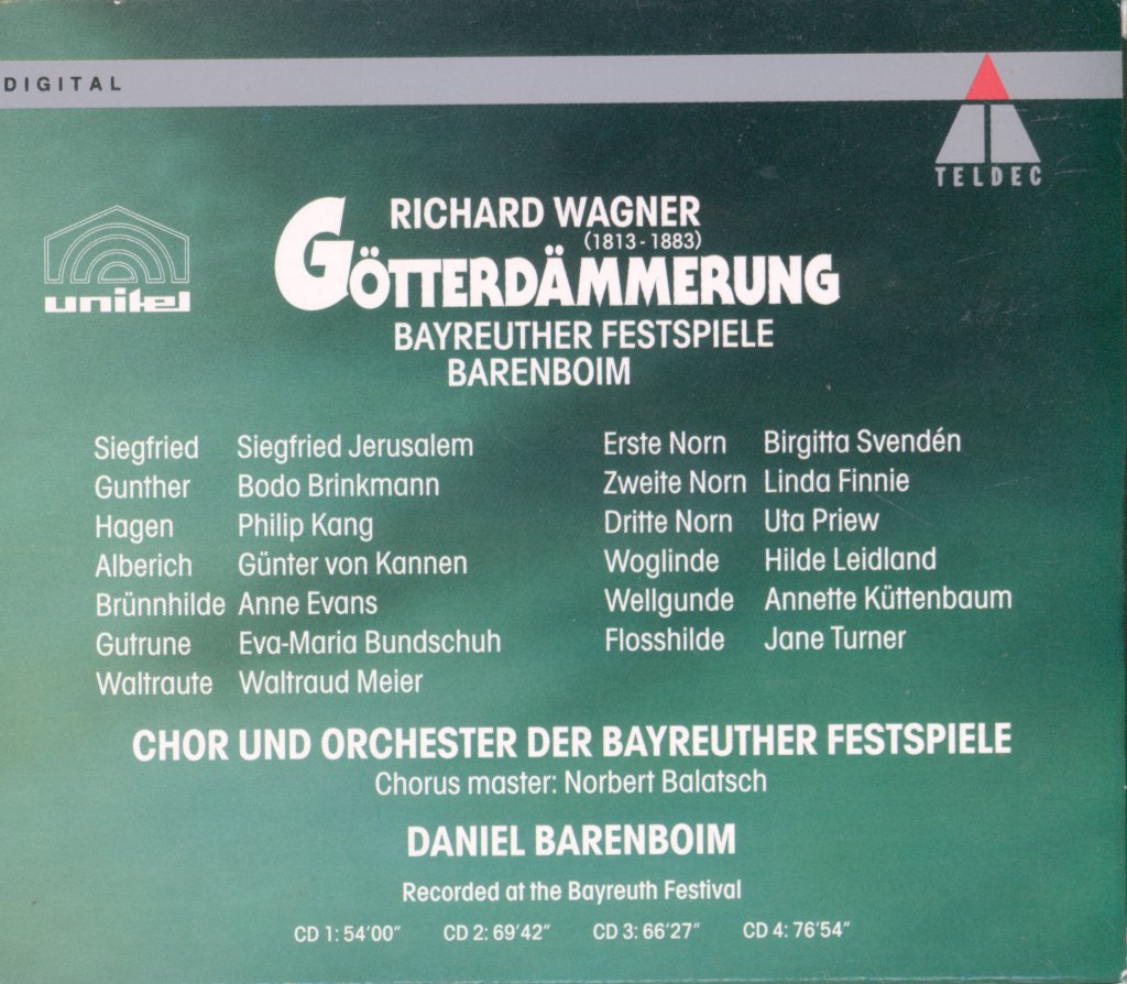 Bayreuther Festspiele, Daniel Barenboim - Wagner - Götterdämmerung - Cd Set