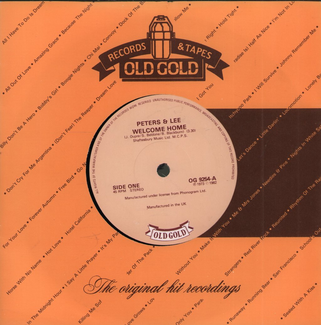 Peters And Lee - Welcome Home - 7 Inch
