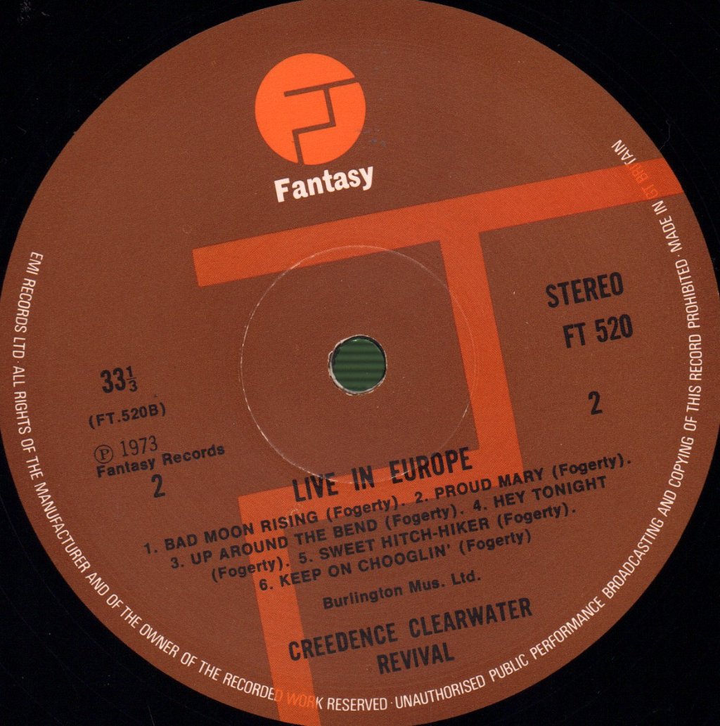 Creedence Clearwater Revival - Live In Europe - Lp