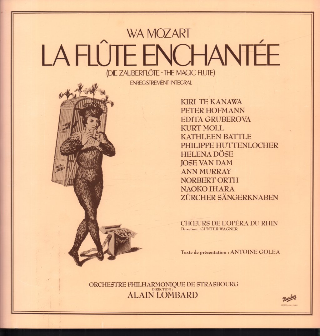Orchestre Philharmonique De Strasbourg - mozart La Flûte Enchantée - Triple Lp