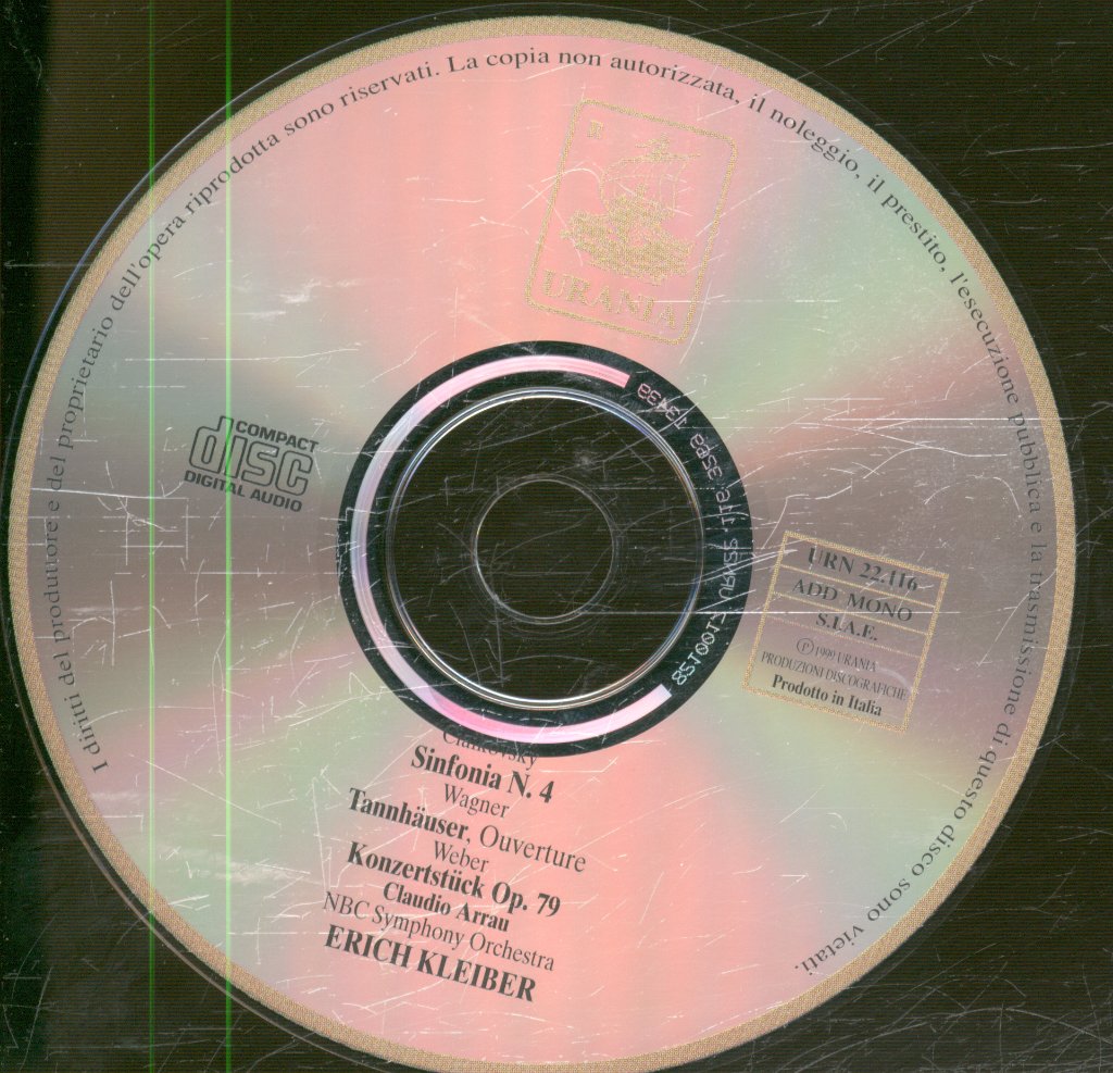 Erich Kleiber, Nbc Symphony Orchestra, Claudio Arrau - Tchaikovsky / Wagner / Von Weber - Sinfonia N. 4 / Konzertstück / Tannhäuser, Ouverture - Cd