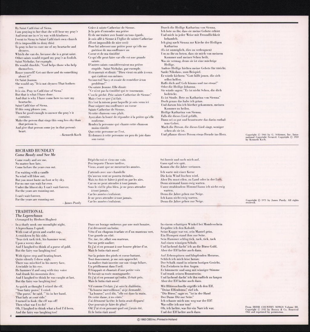 Frederica von Stade / Martin Katz - Live! - Lp