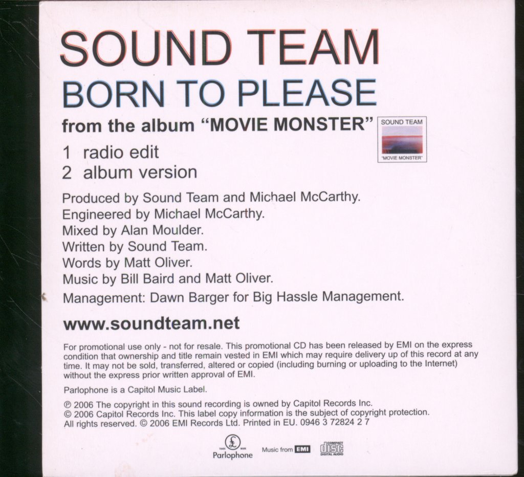 Sound Team - Born To Please - Cd