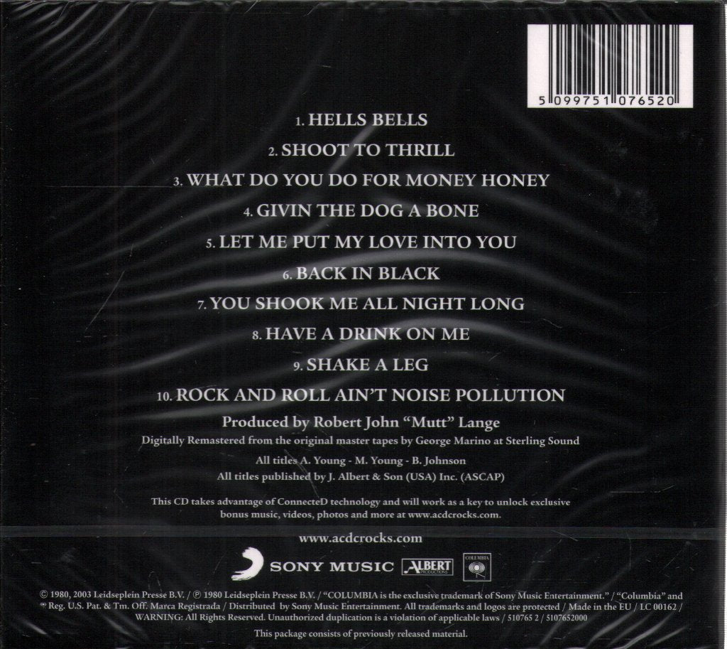 AC/DC - Back In Black - Cd