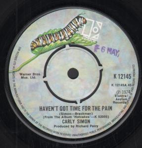 Carly Simon - Haven't Got Time For The Pain - 7 Inch