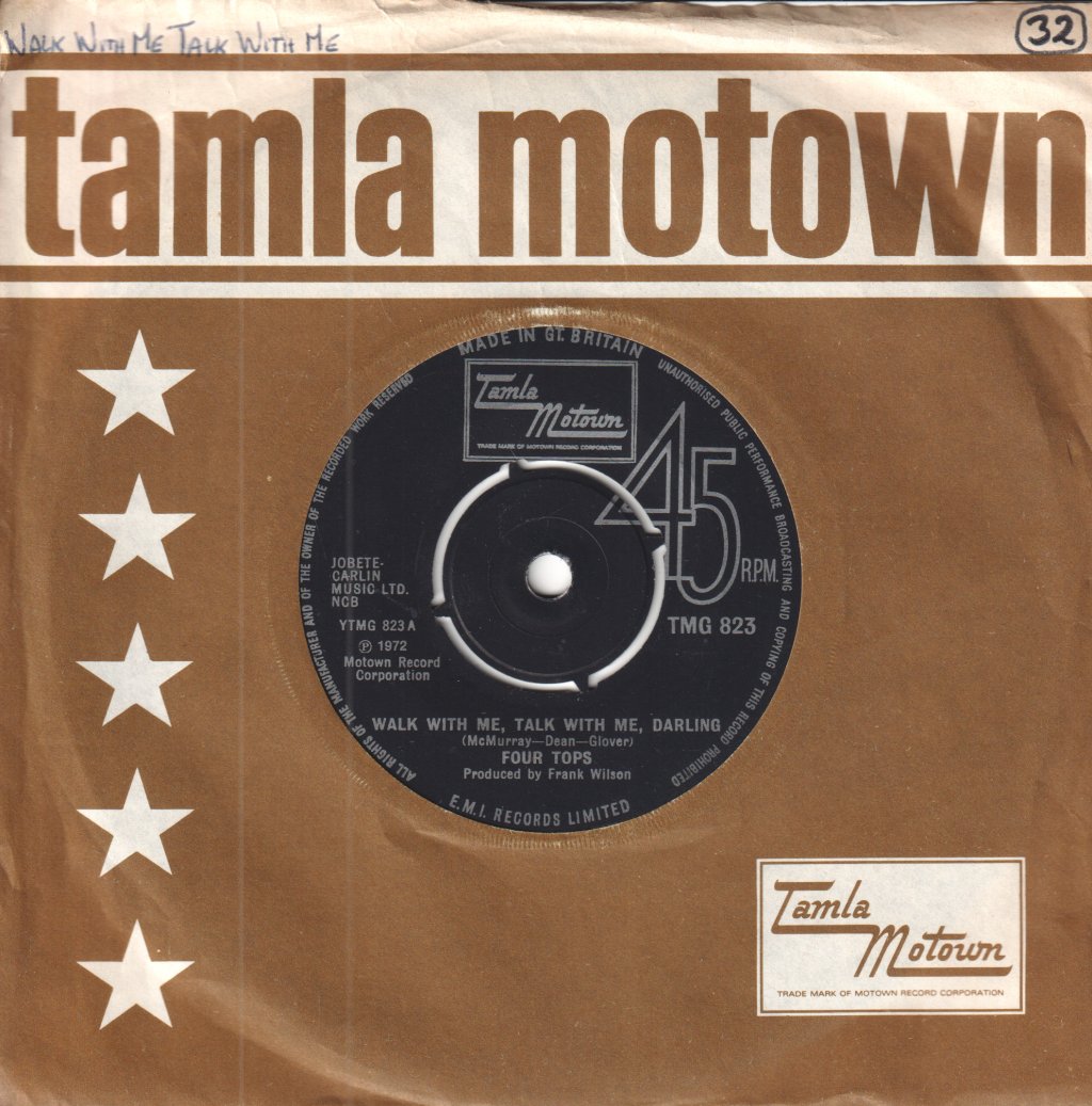 Four Tops - Walk With Me Talk With Me Darling - 7 Inch