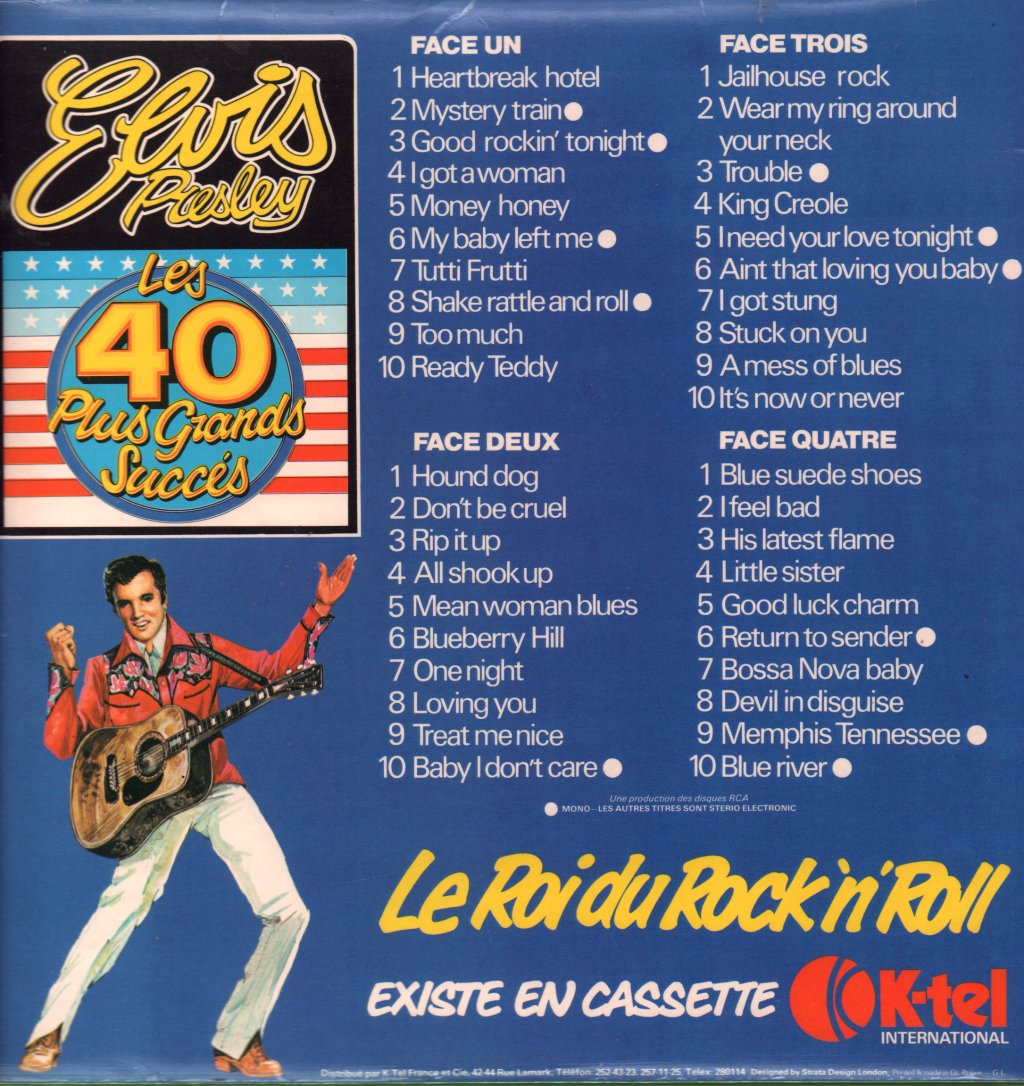 Elvis Presley - Les 40 Plus Grands Succès - Double Lp
