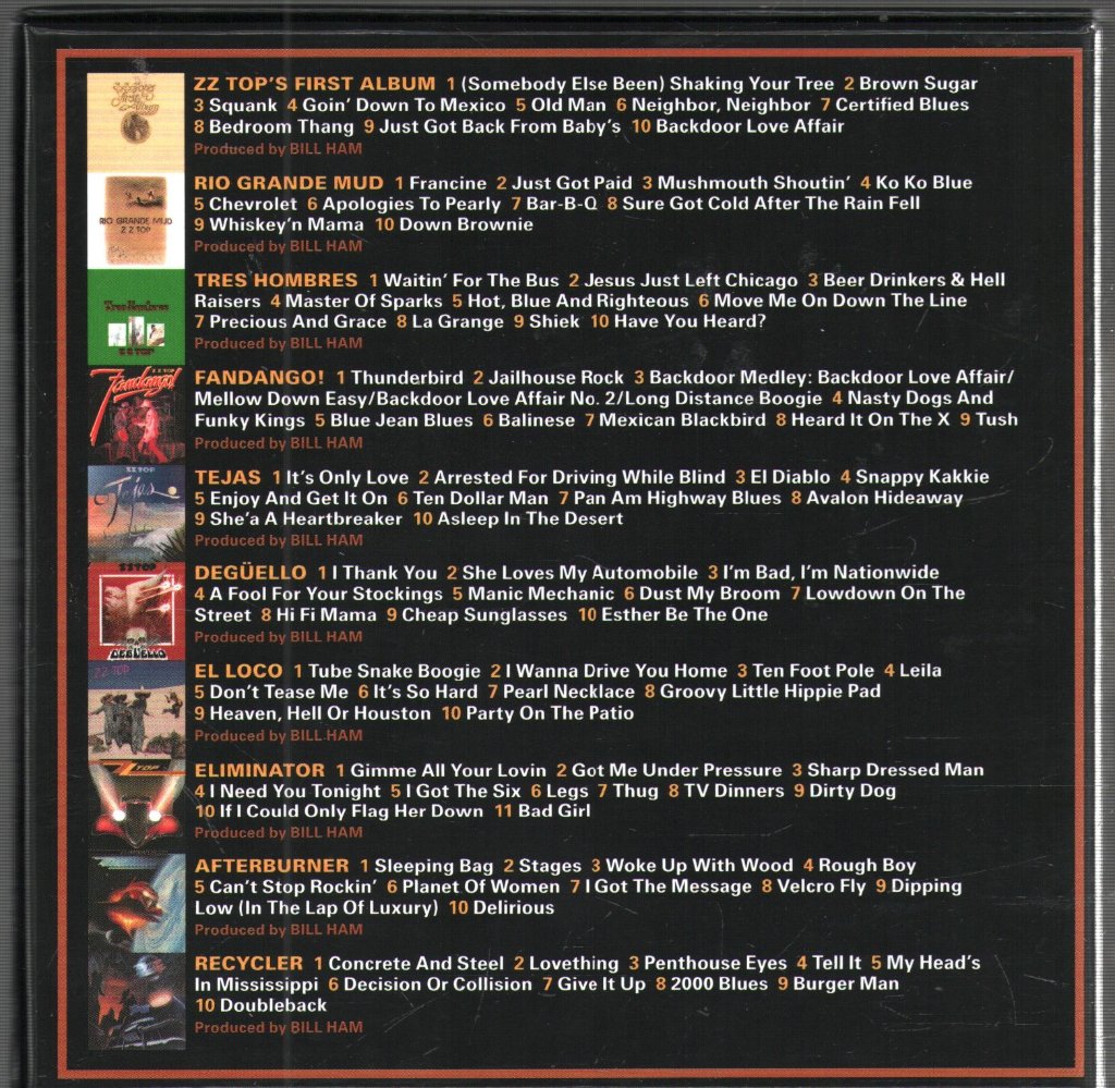 ZZ Top - Complete Studio Albums 1970-1990 - Cd Set