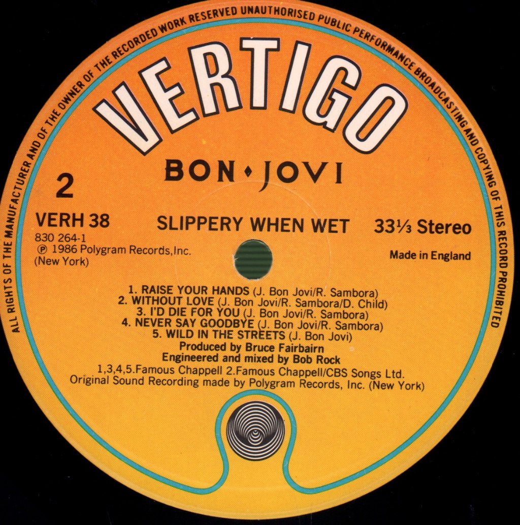 Bon Jovi - Slippery When Wet - Lp