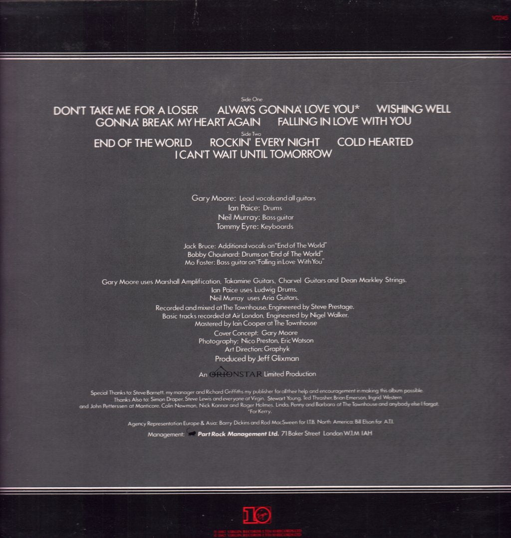 Gary Moore - Corridors Of Power - Lp