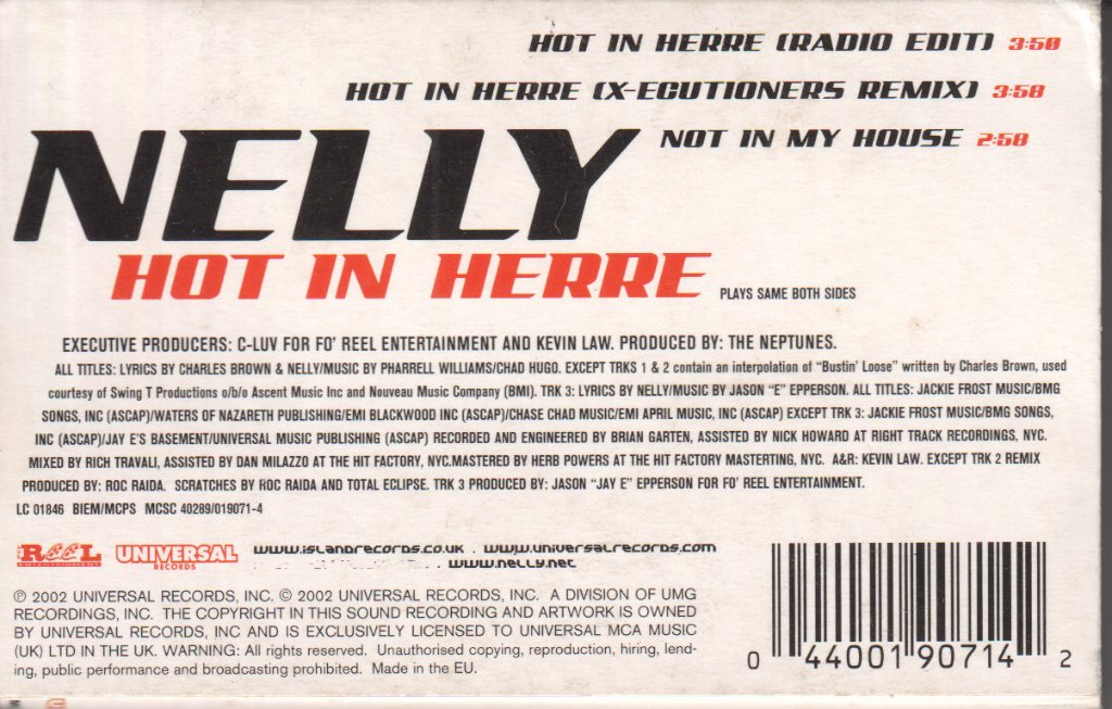 Nelly - Hot In Herre - Cassette
